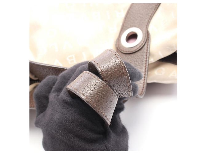 Borsa a mano Mini Boston Bulgari Logomania Marrone Beige - vista 9
