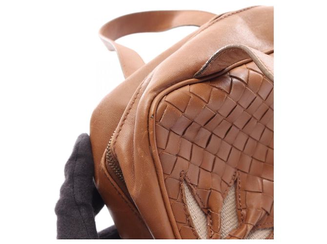 Borsa Bottega Veneta Intrecciato Marrone - vista 9