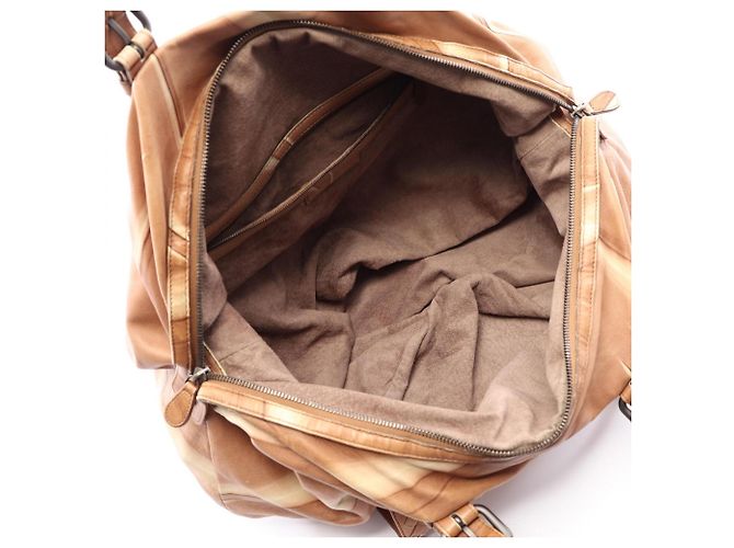 Borsa Boston Intrecciato Bottega Veneta Marrone Beige - vista 3