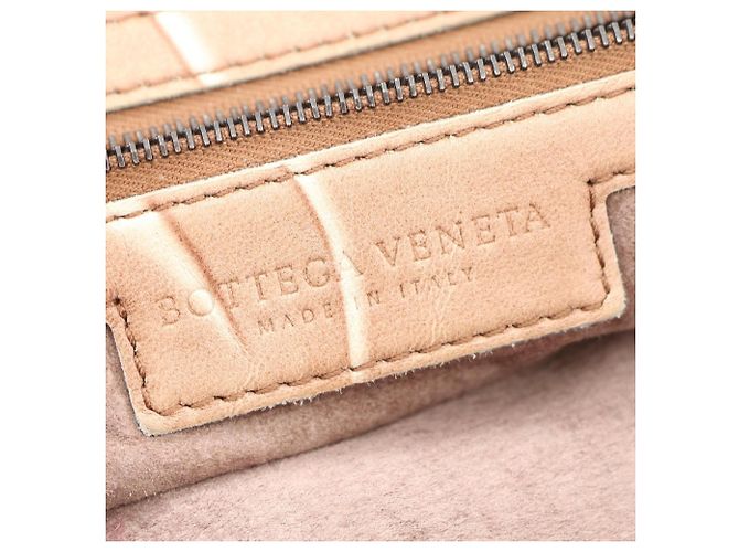 Borsa Boston Intrecciato Bottega Veneta Marrone Beige - vista 4