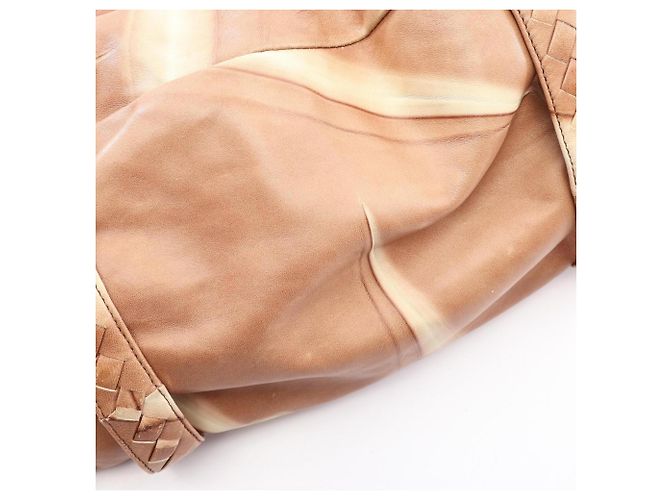 Borsa Boston Intrecciato Bottega Veneta Marrone Beige - vista 5
