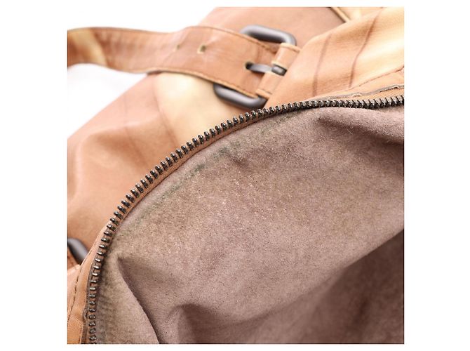 Borsa Boston Intrecciato Bottega Veneta Marrone Beige - vista 7