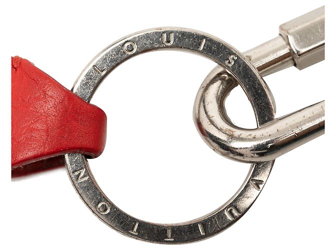 Portachiavi e charm per borsa Dragonne in pelle rossa Louis Vuitton Rosso - vista 3