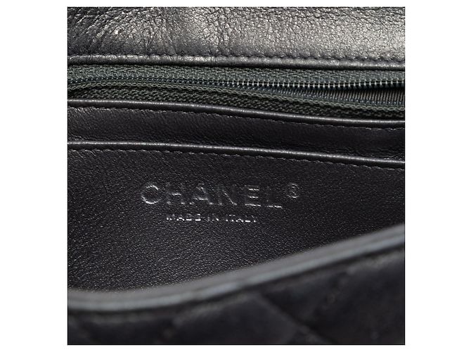 Chanel Gray Mini Square Classic Lambskin Single Flap Marrone Grigio antracite - vista 5