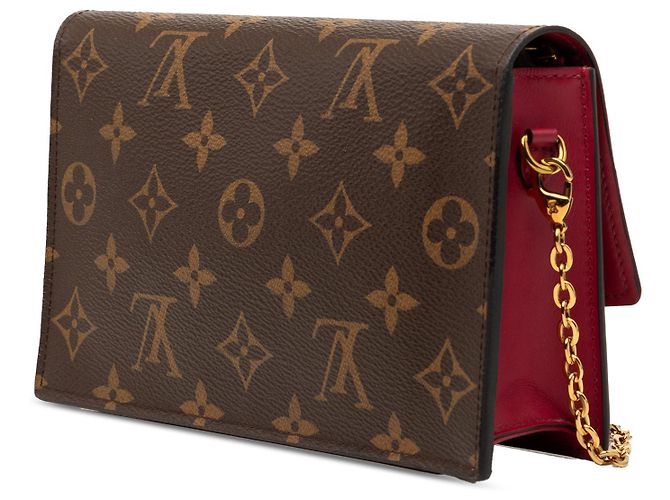 Portafoglio con catena Louis Vuitton Marrone Monogram Flore - vista 2