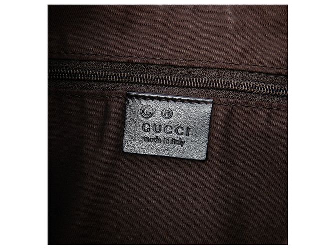 Borsa a tracolla Gucci in nylon GG marrone Marrone scuro - vista 5