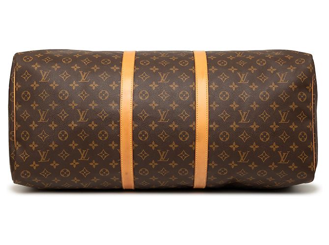 Louis Vuitton Marrone Monogram Keepall 60 - vista 3