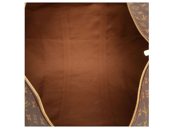 Louis Vuitton Marrone Monogram Keepall 60 - vista 4