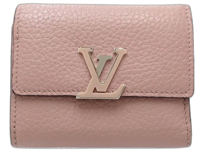 Cartera compacta Capucines en piel Taurillon rosa Louis Vuitton - vista 2