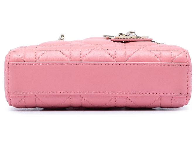 Dior Lady D Joy in micro agnello rosa cannage - vista 3