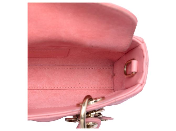 Dior Lady D Joy in micro agnello rosa cannage - vista 4