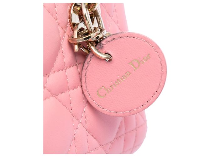 Dior Lady D Joy in micro agnello rosa cannage - vista 5