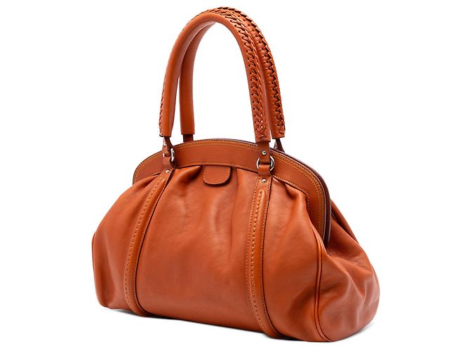 Borsa My Dior Frame in pelle di vitello arancione Dior - vista 2