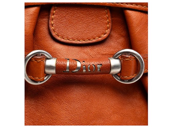 Borsa My Dior Frame in pelle di vitello arancione Dior - vista 5