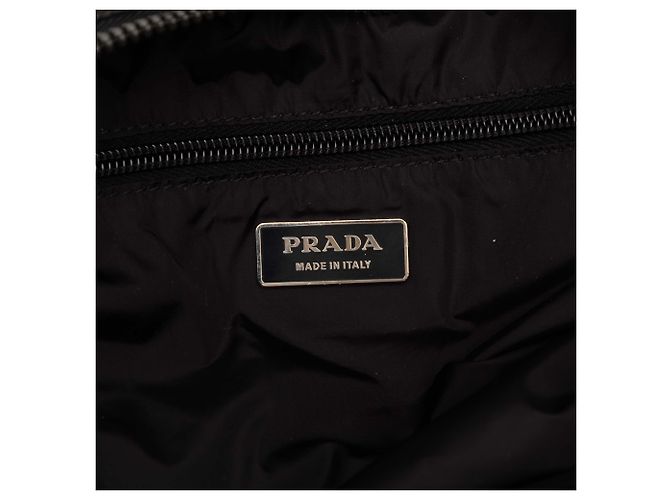 Prada Black Tessuto Bomber Tote Schwarz - Ansicht 5