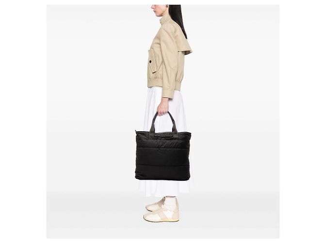 Prada Black Tessuto Bomber Tote Schwarz - Ansicht 6