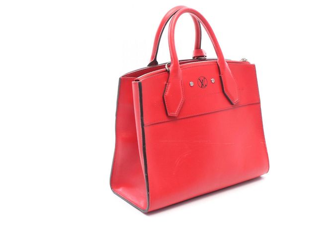 Borsa Louis Vuitton City Steamer PM Rouge Rosso - vista 2
