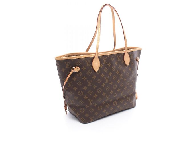 Borsa Tote Louis Vuitton Neverfull MM Monogram Marrone - vista 2