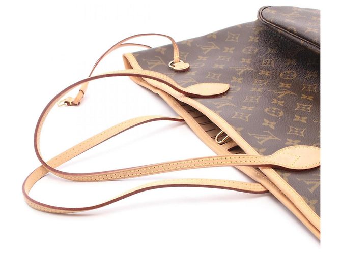 Borsa Tote Louis Vuitton Neverfull MM Monogram Marrone - vista 6