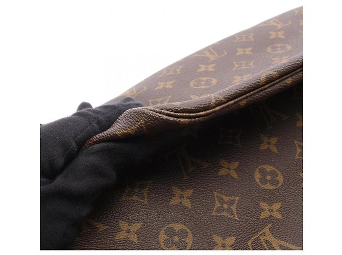 Borsa Tote Louis Vuitton Neverfull MM Monogram Marrone - vista 7