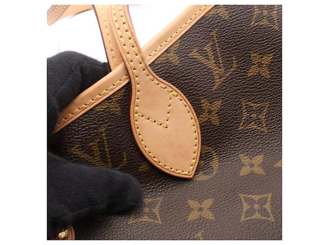 Borsa Tote Louis Vuitton Neverfull MM Monogram Marrone - vista 8