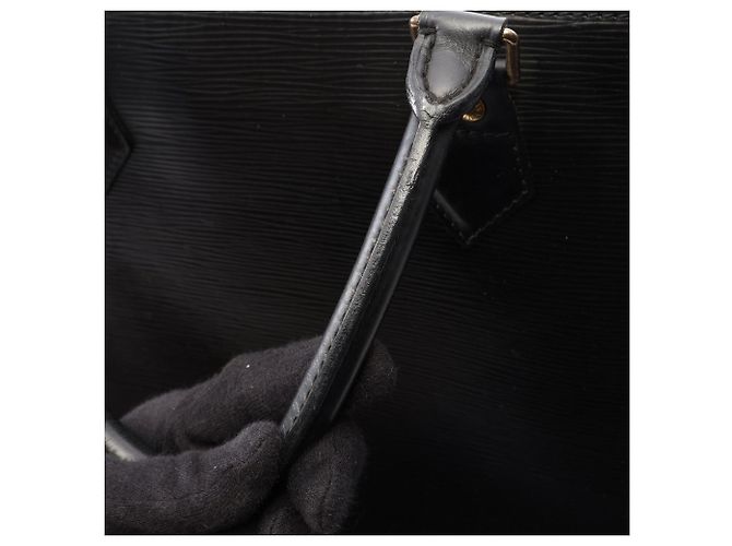 Louis Vuitton Sac Plat Epi Noir Tote Bag Nero - vista 10