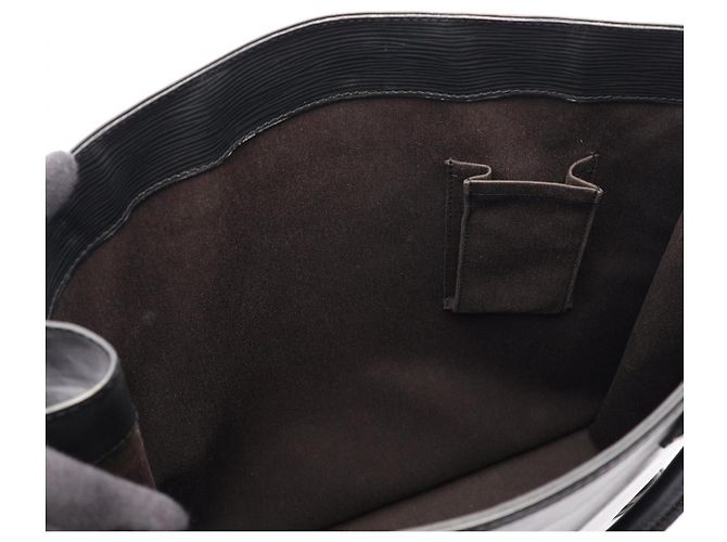 Louis Vuitton Sac Plat Epi Noir Tote Bag Nero - vista 11