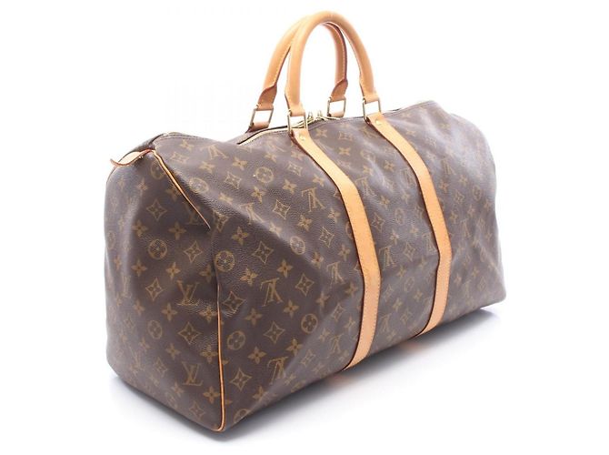 Louis Vuitton Keepall 50 Monogram Borsa Boston Marrone - vista 2