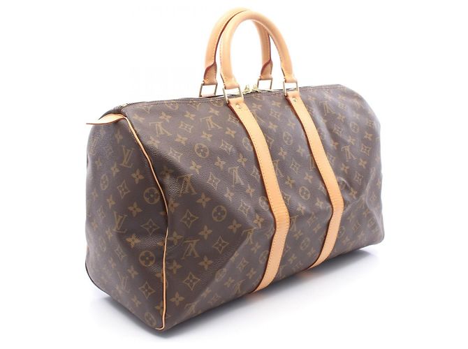 Borsa Boston Louis Vuitton Keepall 45 Monogram Marrone - vista 2