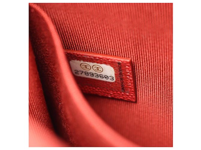 Chanel Boy Matelassé Schultertasche Rot - Ansicht 5