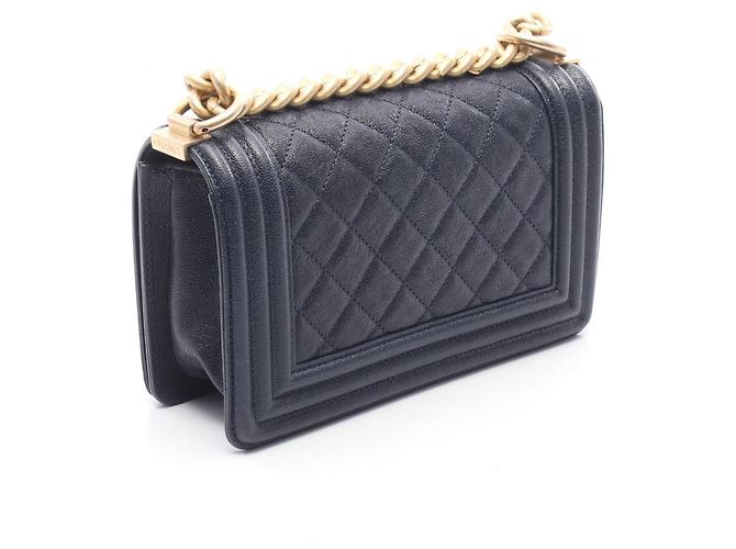 Borsa a Spalla Chanel Boy Small Blu navy - vista 2
