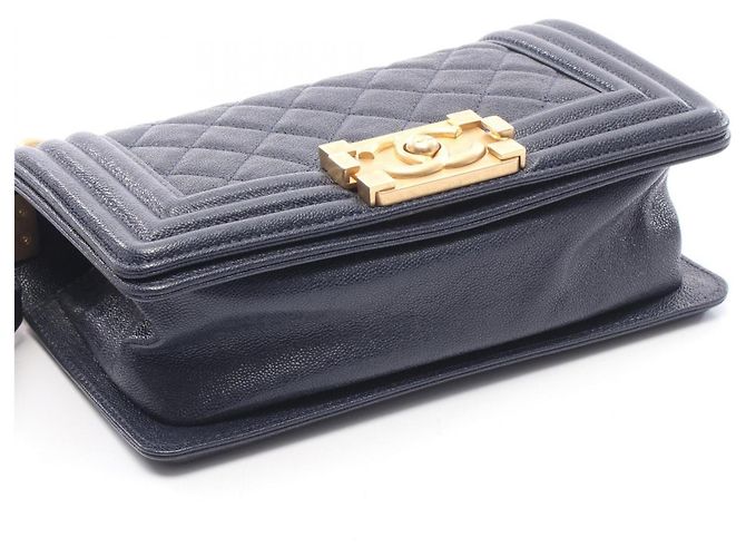 Borsa a Spalla Chanel Boy Small Blu navy - vista 6