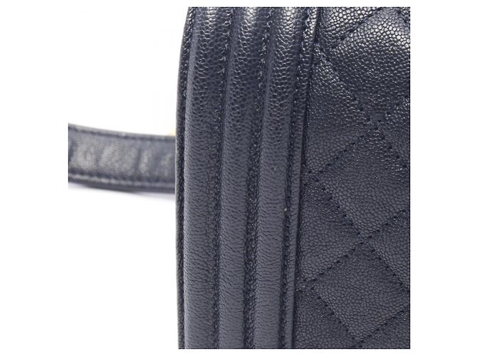 Borsa a Spalla Chanel Boy Small Blu navy - vista 7