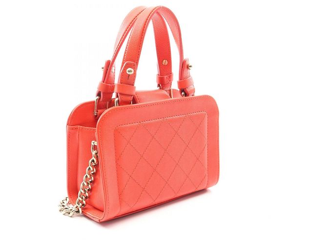 Borsa a mano in pelle matelassé Chanel Rosso - vista 2