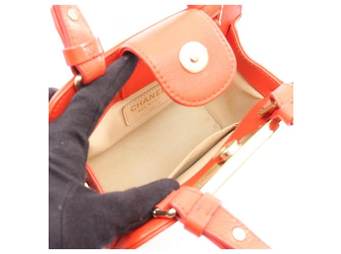 Borsa a mano in pelle matelassé Chanel Rosso - vista 3