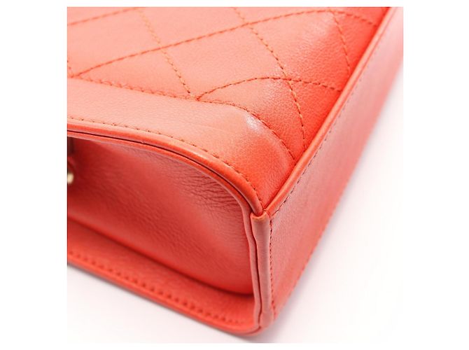 Borsa a mano in pelle matelassé Chanel Rosso - vista 7