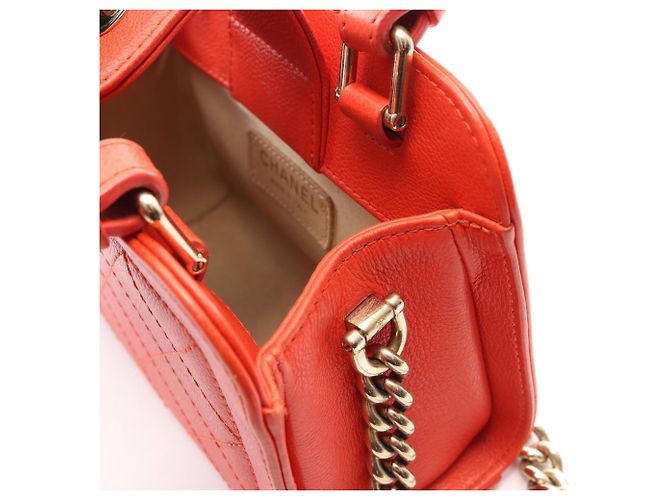 Borsa a mano in pelle matelassé Chanel Rosso - vista 9