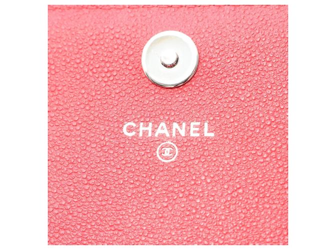 Bolsa de ombro com corrente de carteira Chanel Chevron V-Stitch Vermelho - vista 4