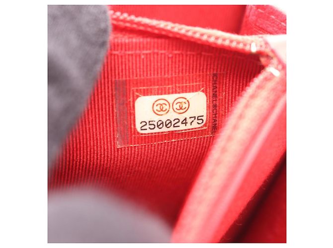 Bolsa de ombro com corrente de carteira Chanel Chevron V-Stitch Vermelho - vista 5