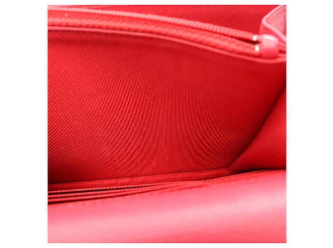 Bolsa de ombro com corrente de carteira Chanel Chevron V-Stitch Vermelho - vista 9