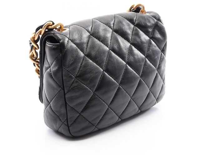 Borsa a mano Chanel Matelassé in pelle nera Nero - vista 2