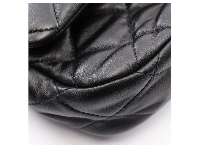 Borsa a mano Chanel Matelassé in pelle nera Nero - vista 7