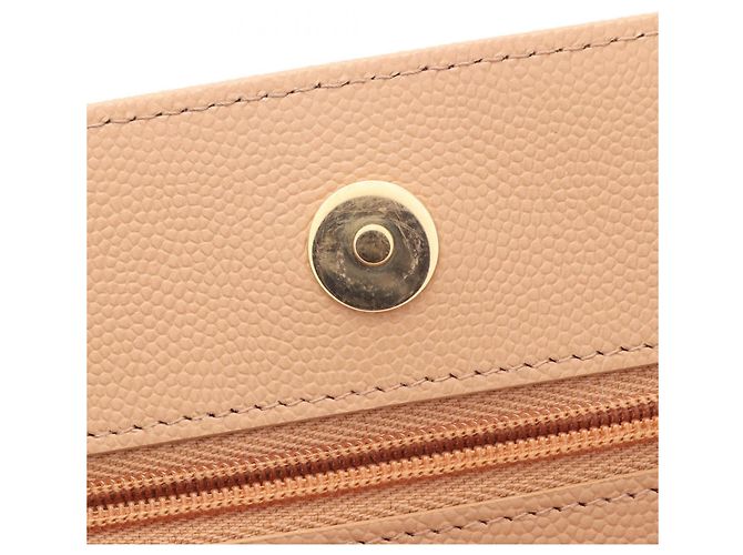 Borsa a tracolla Chanel Matelassé in pelle beige - vista 10