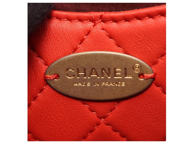 Borsa Chanel Matelassé in agnello rosso - vista 4