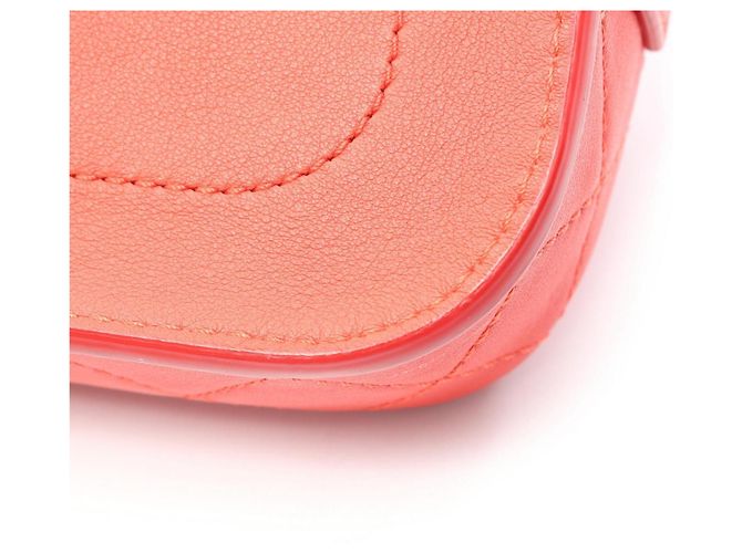 Borsa Chanel Matelassé in agnello rosso - vista 7
