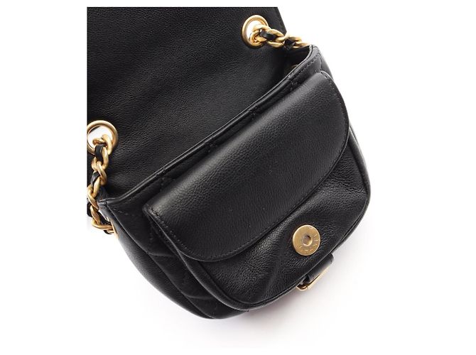 Borsa a tracolla Chanel Matelassé Small Flap Nero - vista 7