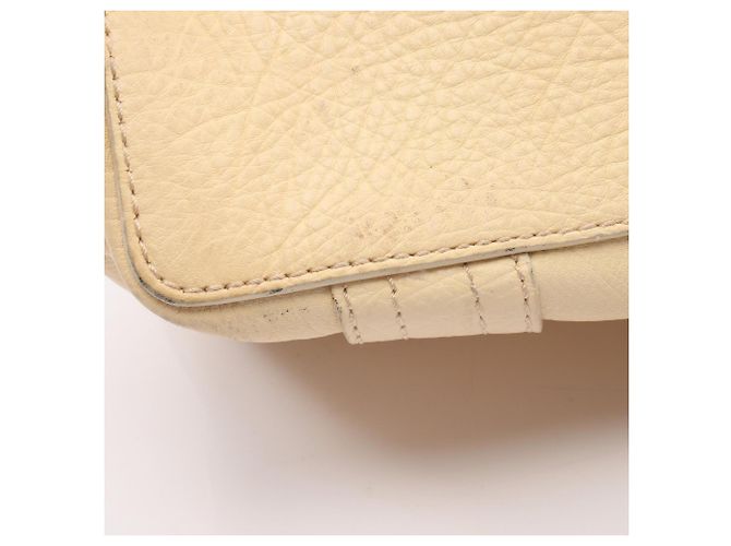 Céline Bolsa de mão Celine em couro Macadam na cor Marfim Cru - vista 10