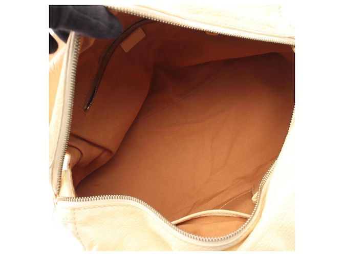 Céline Bolsa de mão Celine em couro Macadam na cor Marfim Cru - vista 3