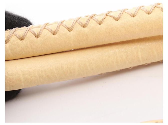 Céline Bolsa de mão Celine em couro Macadam na cor Marfim Cru - vista 8
