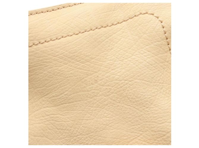Céline Bolsa de mão Celine em couro Macadam na cor Marfim Cru - vista 9